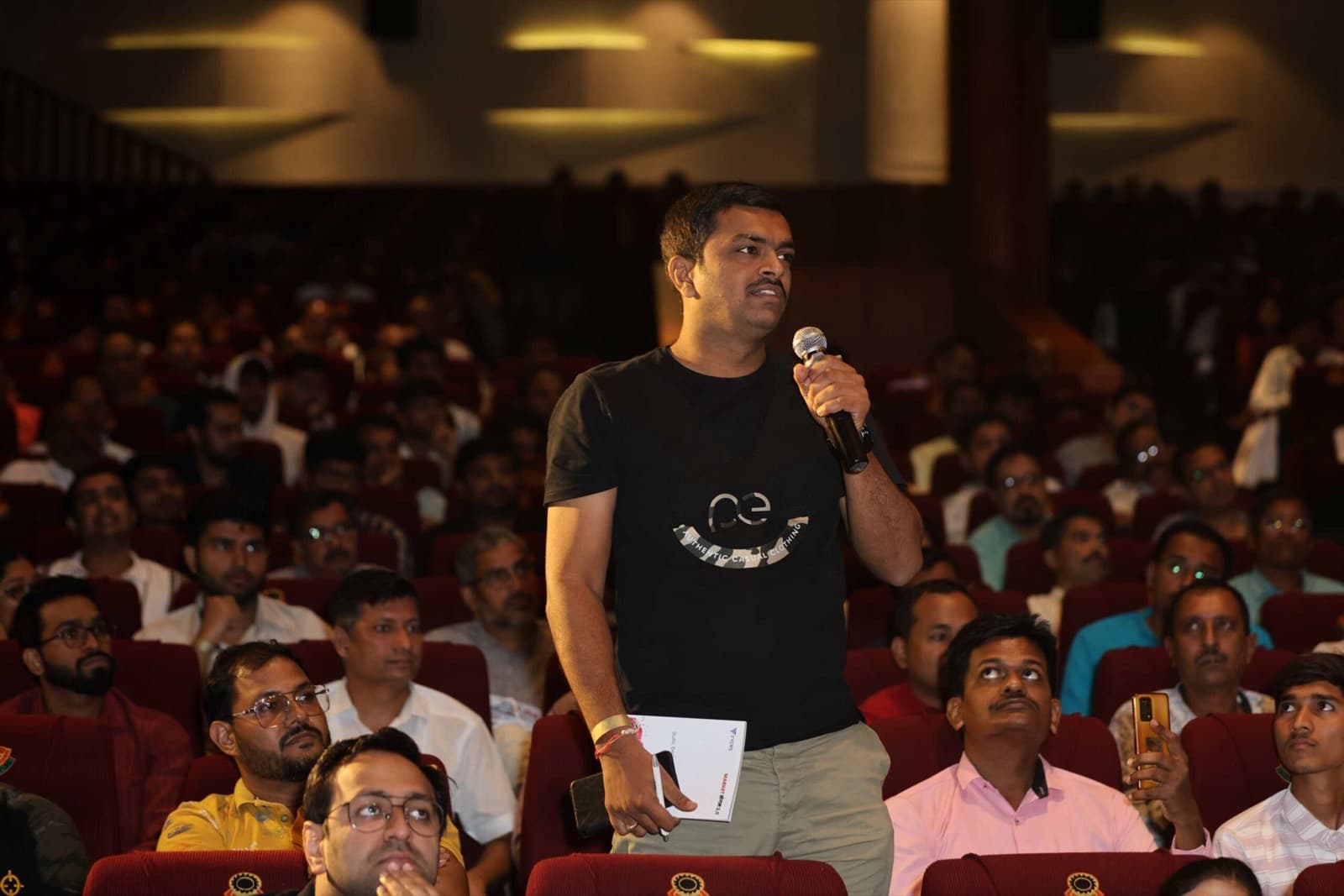 Host on stage